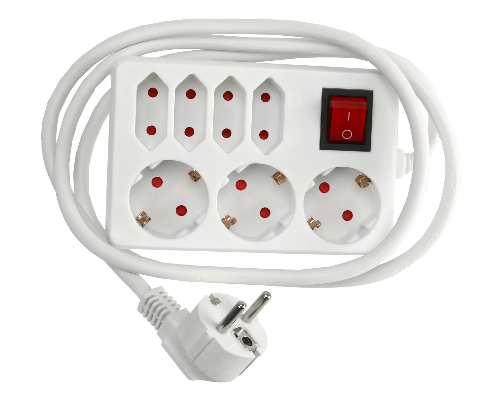 Steckdosenleiste 42721, 7-fach, weiß, mit Schalter