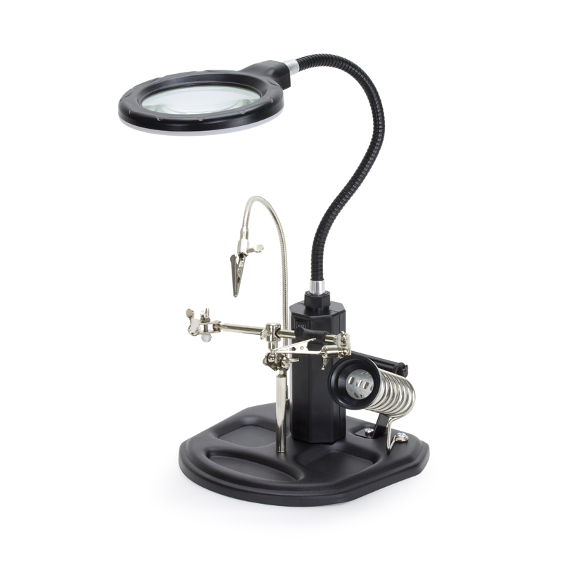 Professionelle Löthilfe mit LED-Lupe