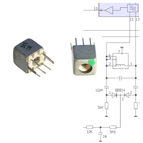 Oszillatorspule Type AM-WBO-160MHz, 140-160 MHz