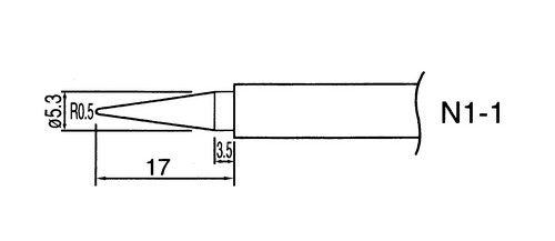 Ersatzlötspitze für ZD-931/937 Bleistiftform 0,5 mm