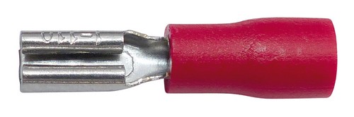 Flachsteckhülsen 0.8 x 2.8mm 50 Stück Rot in Plastikbox
