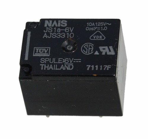 Relais NAiS JS1a, 6V-, 1-polig EIN