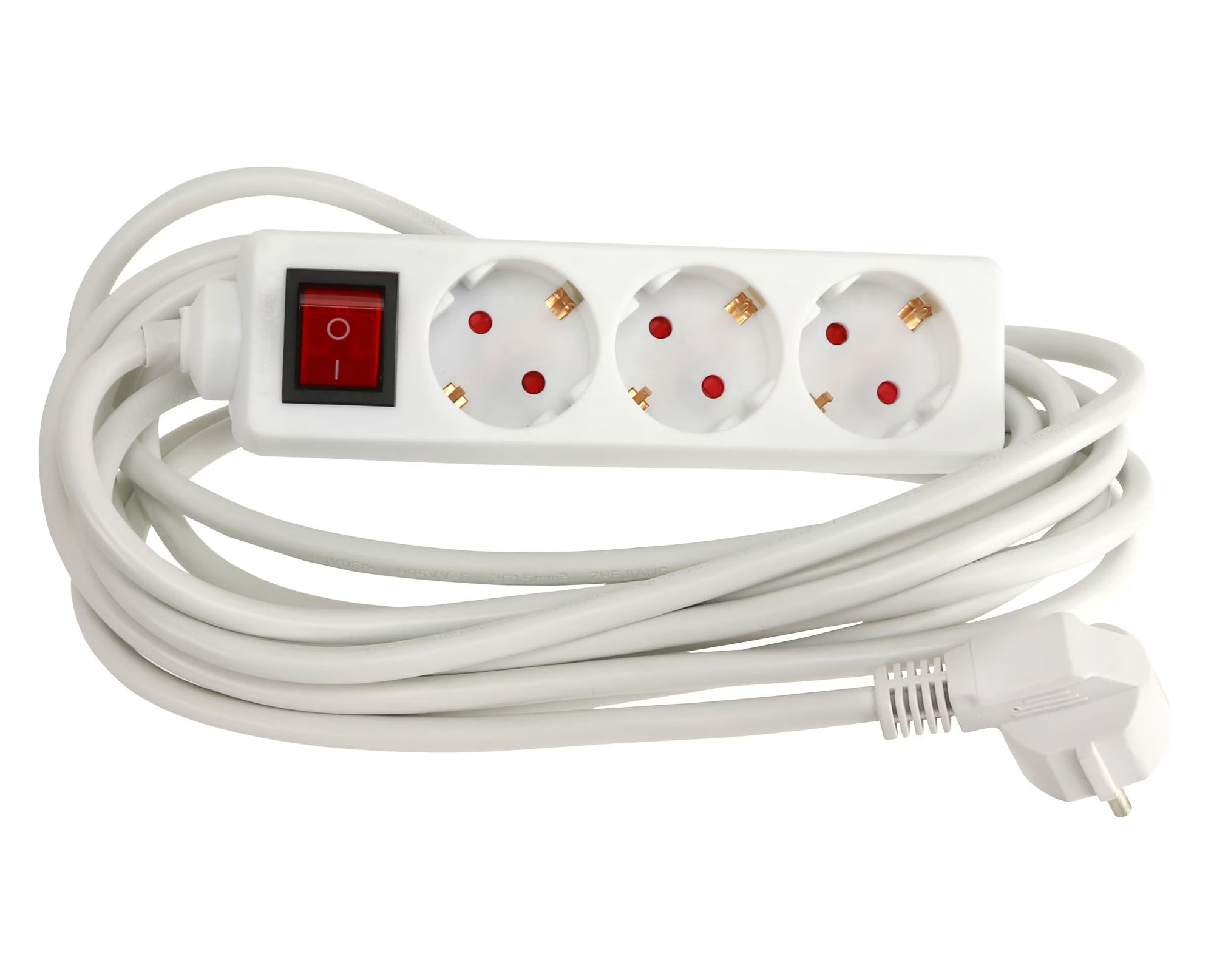 Steckdosenleiste 42351, 3-fach, weiß, mit Schalter