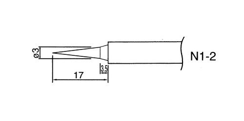 Ersatzlötspitze für ZD-931/937 Bleistiftform 0,2 mm