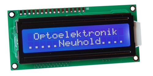 Display 2x16 Zeichen TC1602D, blau/ws