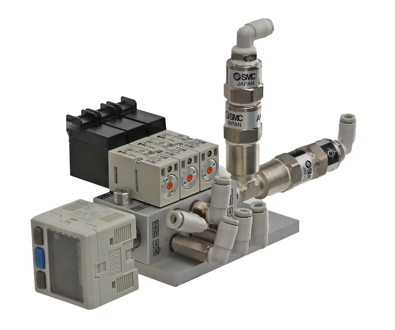 Drucksensor ISE30A-01-B mit Ventilträger-Baugruppe und 3 Ventilen