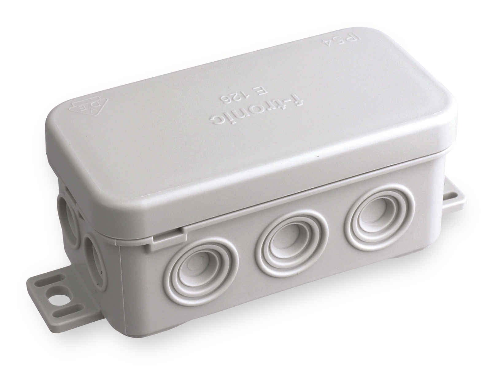 Verteilerdose 85x44x40 mm, 8 Einführungen, grau