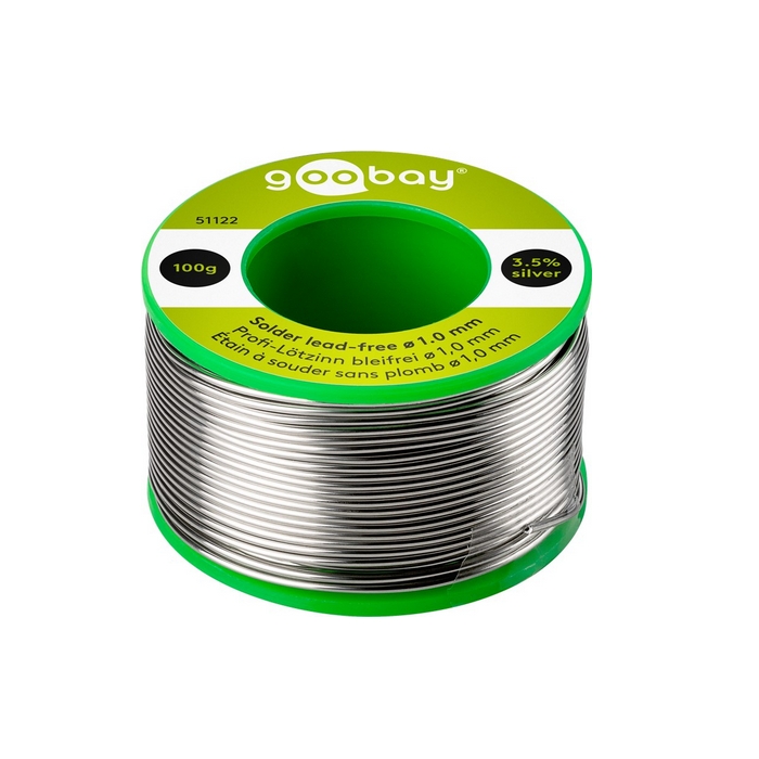 Profi-Lötzinn bleifrei; ø 1,0 mm, 100 g Rolle