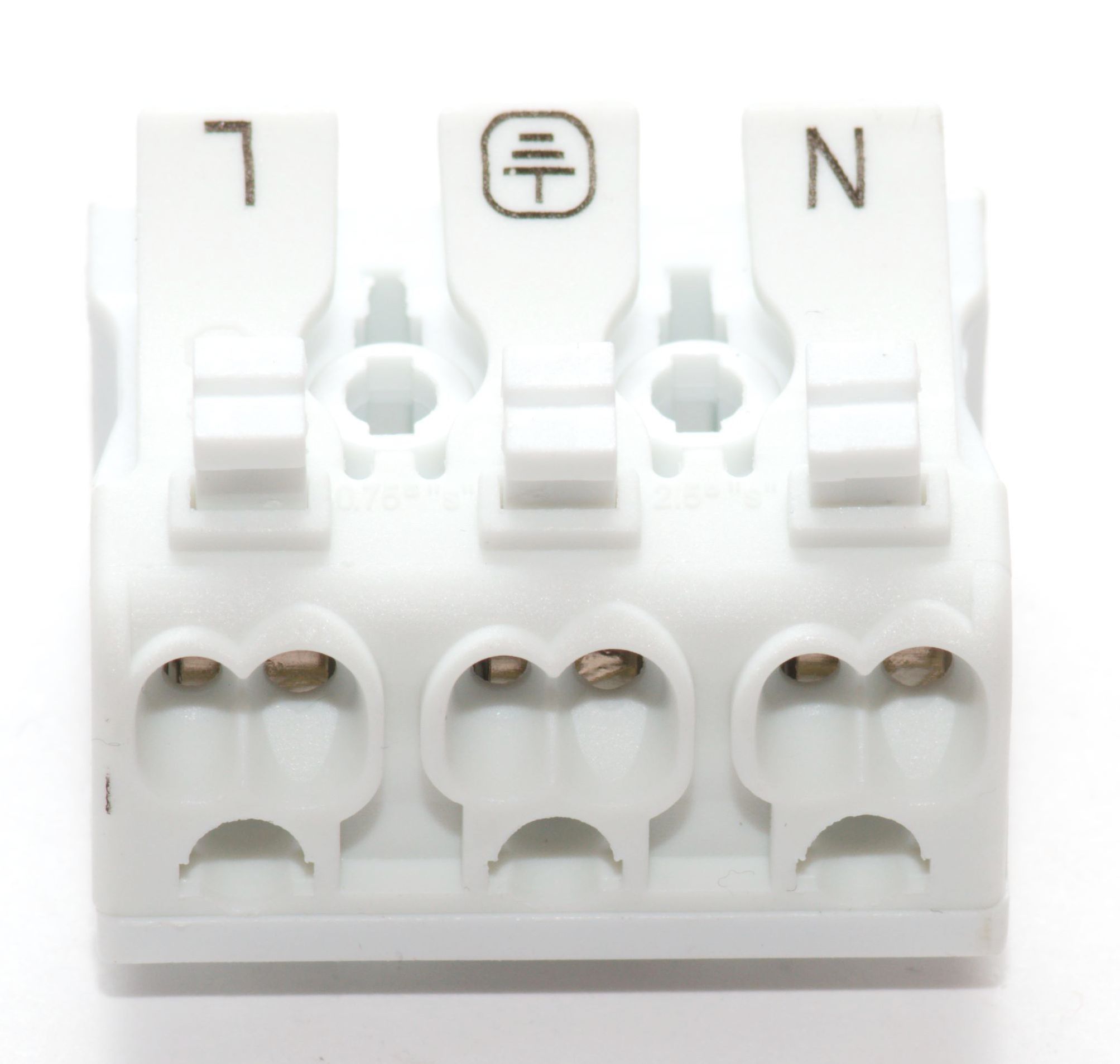 Lüsterklemme mit Betätigungshebel, 0,5-2,5mm², max. 16A