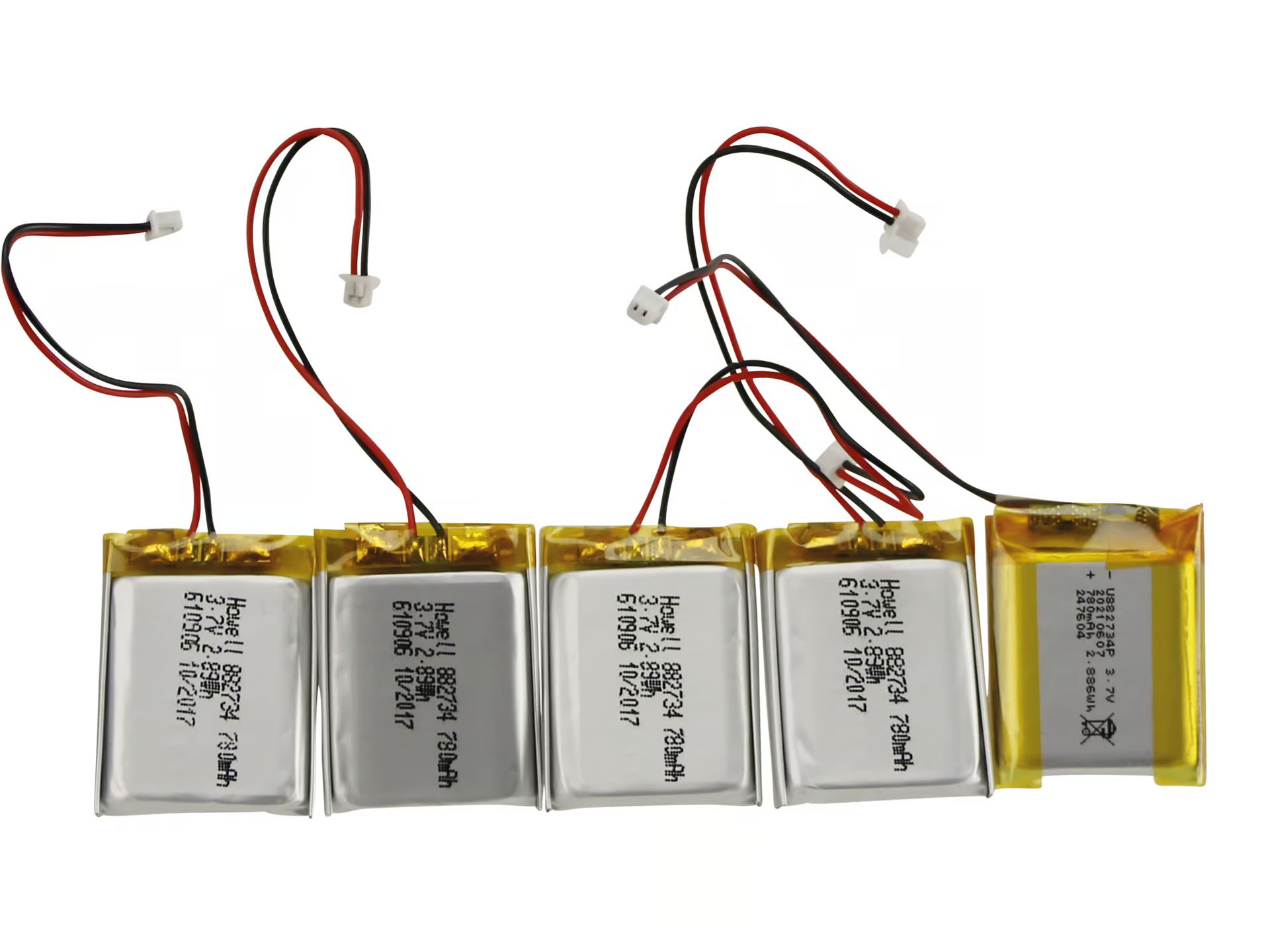 Lithium-Polymer-Akku 882734P, 3,7 V/780 mAh, 5 Stück