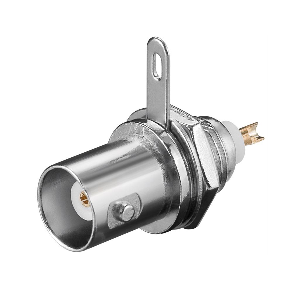 BNC-Einbaubuchse mit vergoldetem Pin, 50 Ohm
