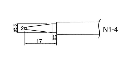 Ersatzlötspitze für ZD-931/937 Keilform 2 mm