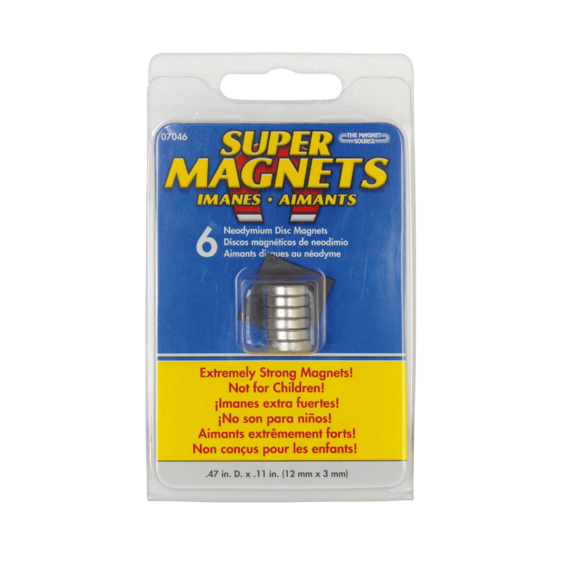 Neodymiummagnet-Set 6 Stück 12 x 3 mm