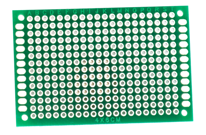 Epoxyd-Platine 40x60mm mit beidseitigem Punktraster, durchkontaktiert