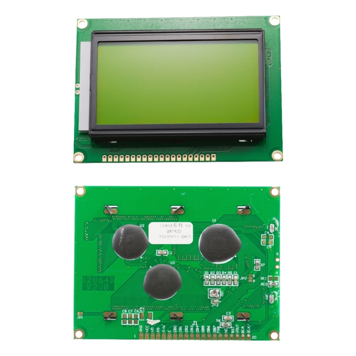 LCD Grafikdisplay 128x64 gelb/grün mit Hintergrundbeleuchtung