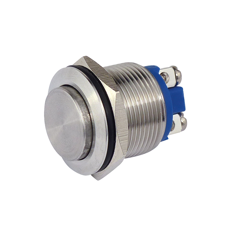 Vollmetalltaster Edelstahl 19mm, 1-polig EIN