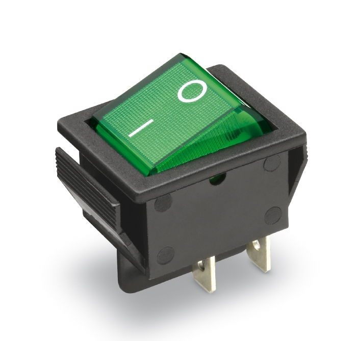 Wippenschalter beleuchtet 2-polig EIN 250V~/15A