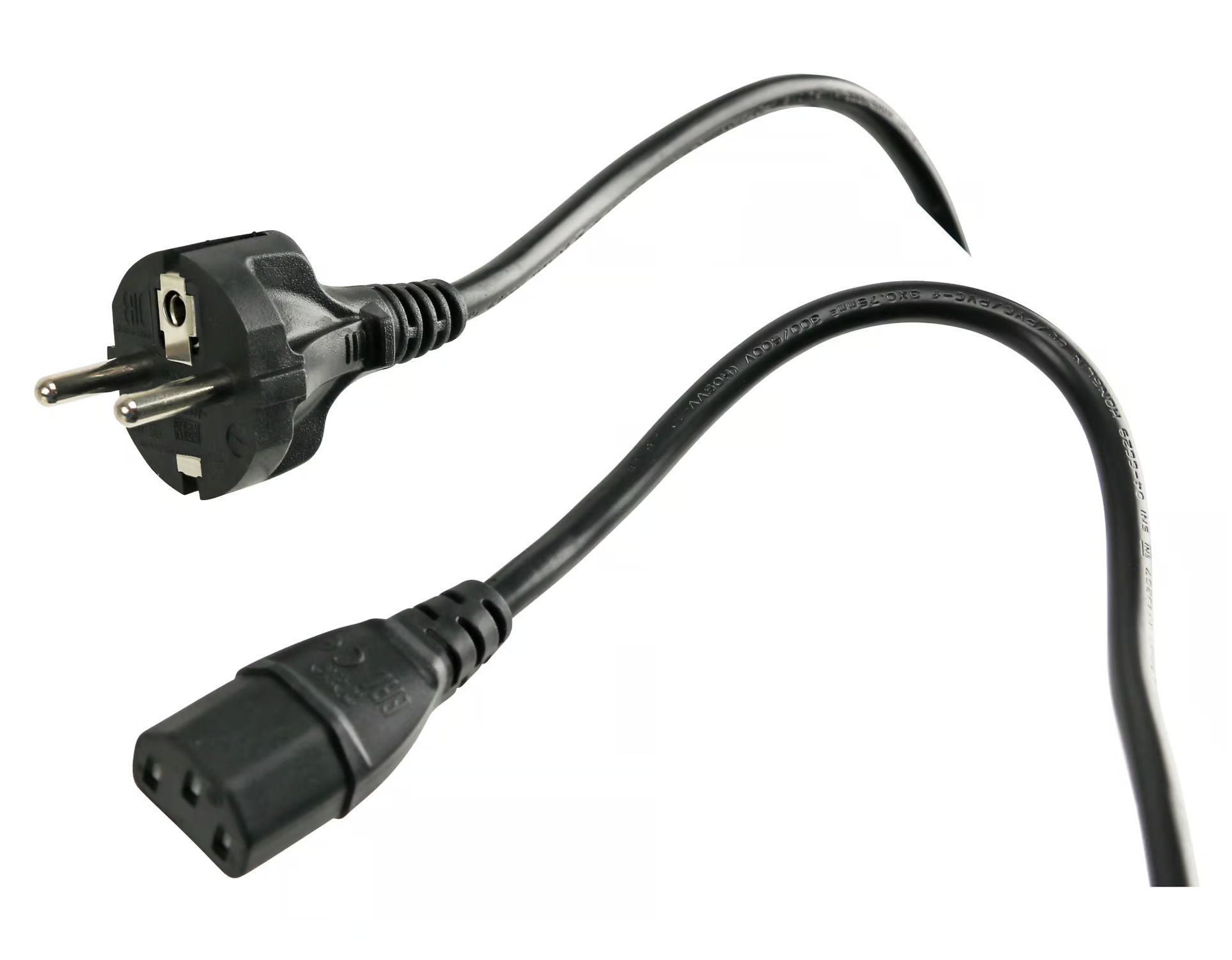 Kaltgerätekabel 1,8 m, gerade Ausführung