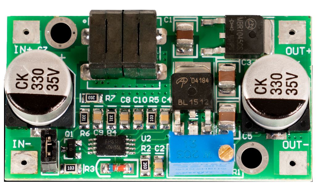 SBC-BuckBoost02 Aufwärts- / Abwärtswandler mit breiten Eingangsbereich von 5 bis 25 V DC