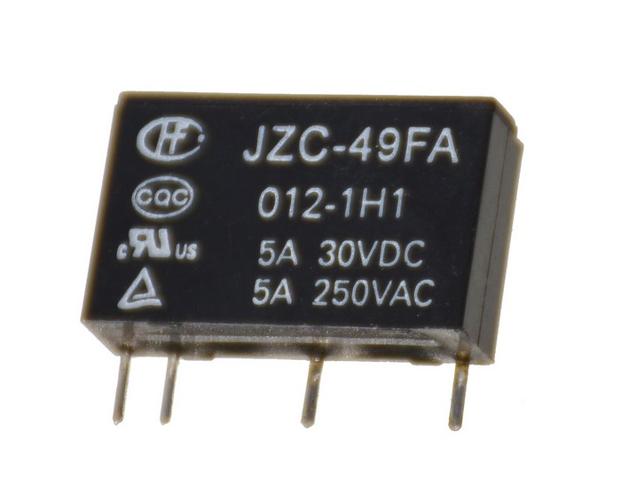 Printrelais JZC-49 Spule 12V-, 1-polig EIN