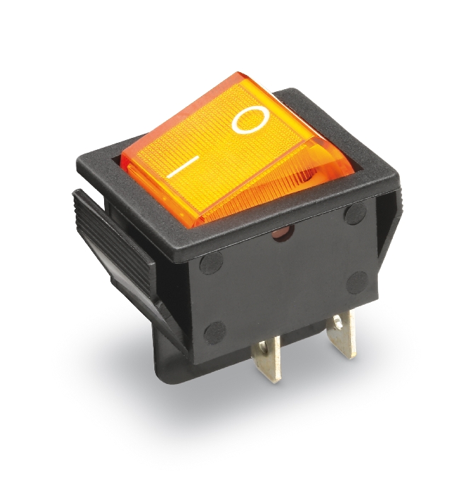 Wippenschalter beleuchtet 2-polig EIN 250V~/15A