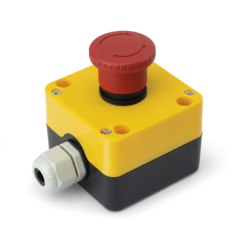 Not-Aus-Schalter im Gehäuse