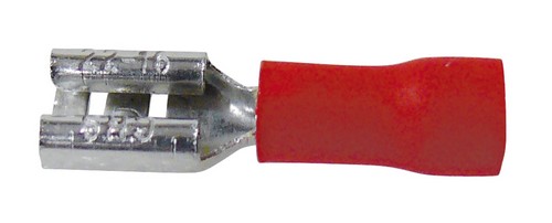 Flachsteckhülsen 0.8 x 4.75mm 50 Stück Rot in Plastikbox