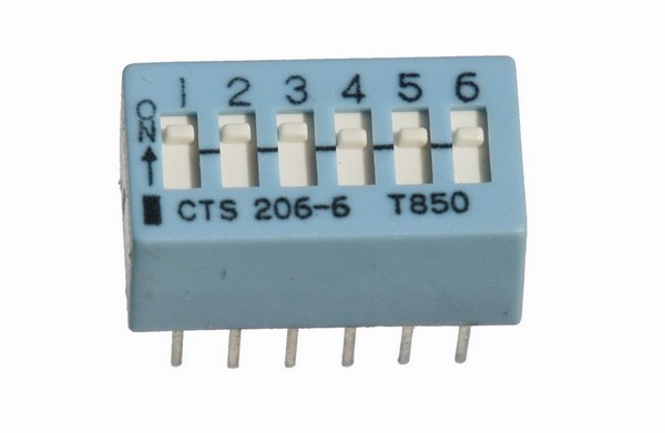 DIP-Schalter 6x 1-polig Ein-/Aus