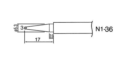 Ersatzlötspitze für ZD-931/937 Keilform 3 mm