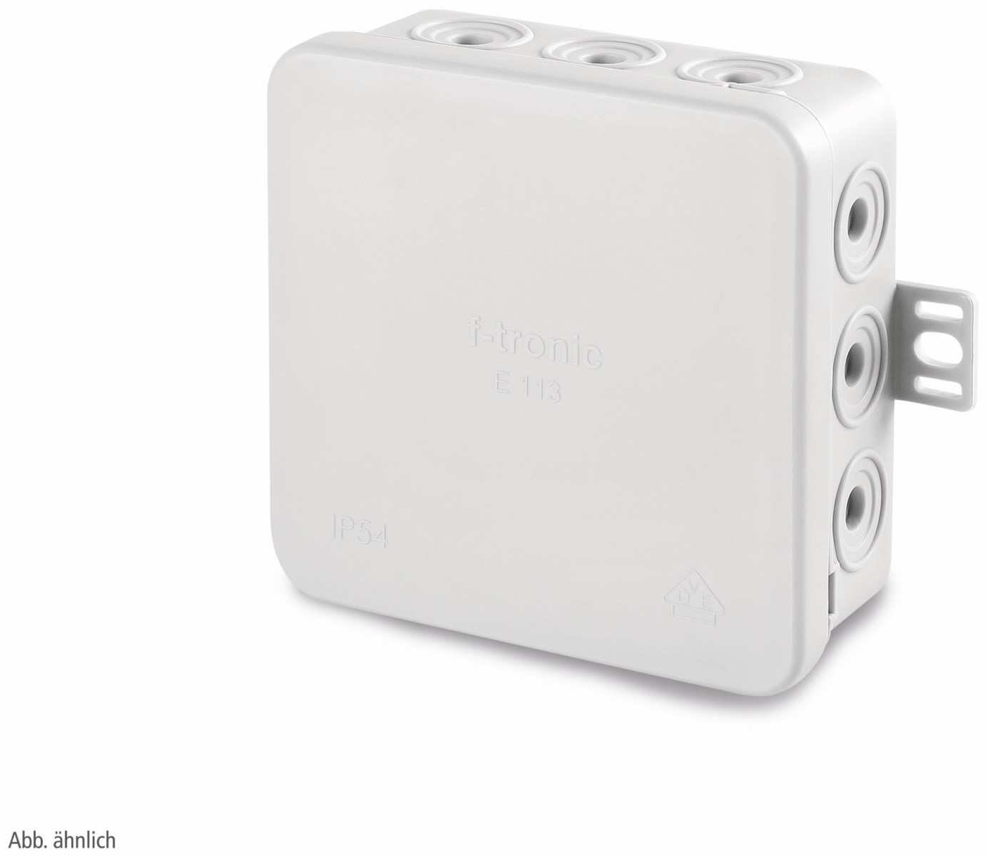 Verteilerdose, 75x75x40 mm, 12 Einführungen, grau