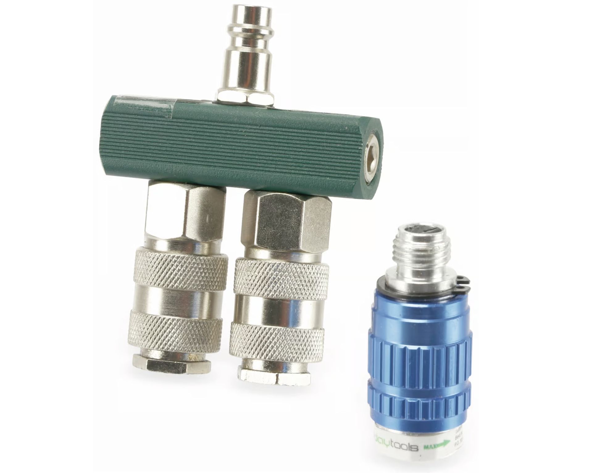  Druckluft-Verteiler DLV2, 2-fach, Luftmengenregler (¼")