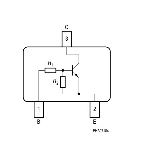 BCR135 10er Pkg. NPN-Dig. 50V 0,1A 0,2W SOT23