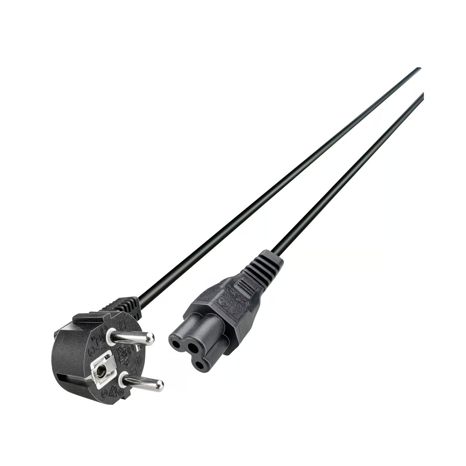 GRUNDIG Netzkabel, Kleeblattstecker, 2m, schwarz
