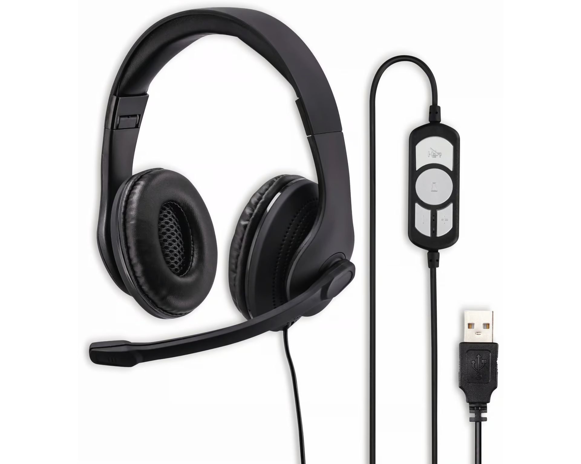 HAMA Headset HS-USB300, Stereo, schwarz