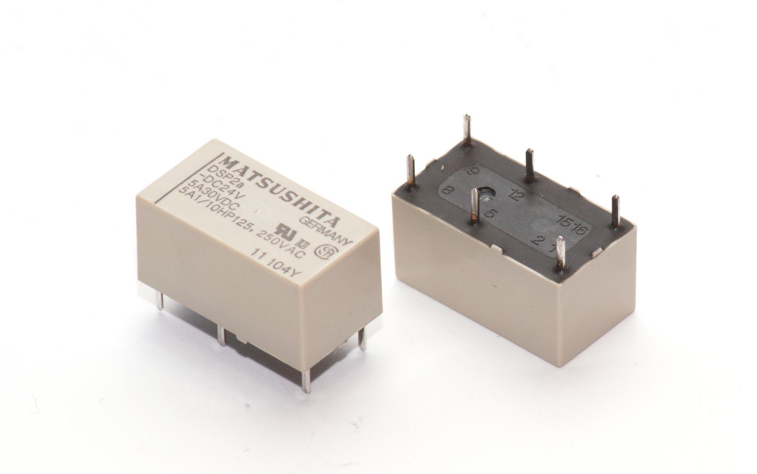Matsushita Relais DSP2a, Spule 24V-, 2-polig EIN, 5A/250V~