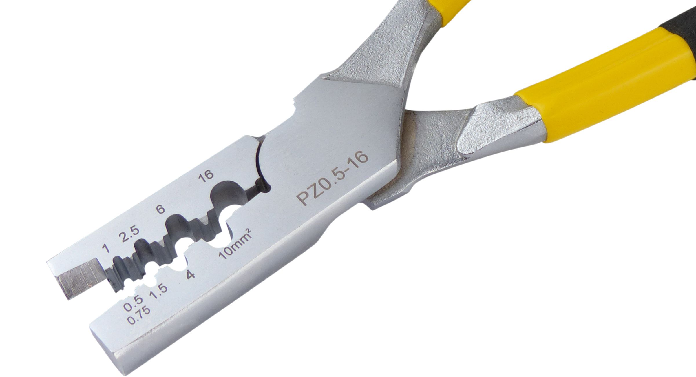 Presszange für Aderendhülsen 0,5 - 16 mm²