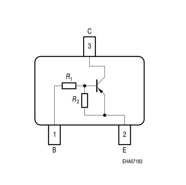 BCR158 10er Pkg. PNP-Dig. 50V 0,1A 0,2W SOT23